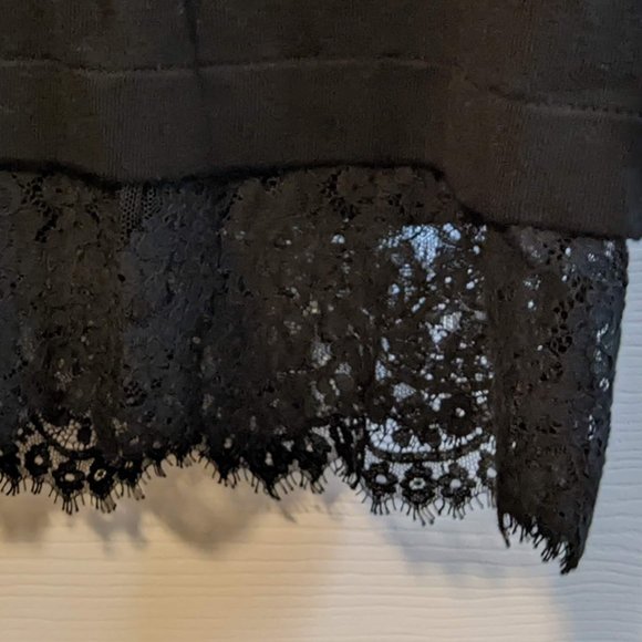 Violeta by Mango Black Dress with Lace Details size L - Picture 3 of 13